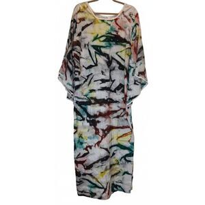 womens large dress long maxi art wear gypsy boho coastal festival vacation